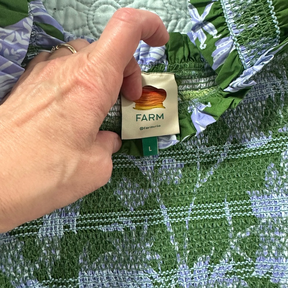 FARM Rio Green and Lavender Maxi Dress - Picture 6 of 7
